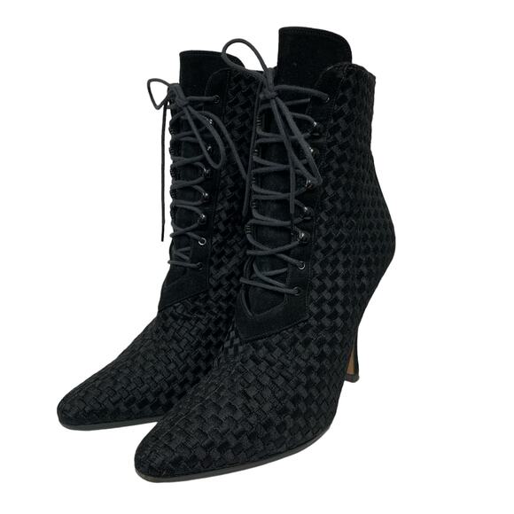 Vintage Marco Delli Womens Size 8 Black Pointed Heel Boots - Picture 2 of 9